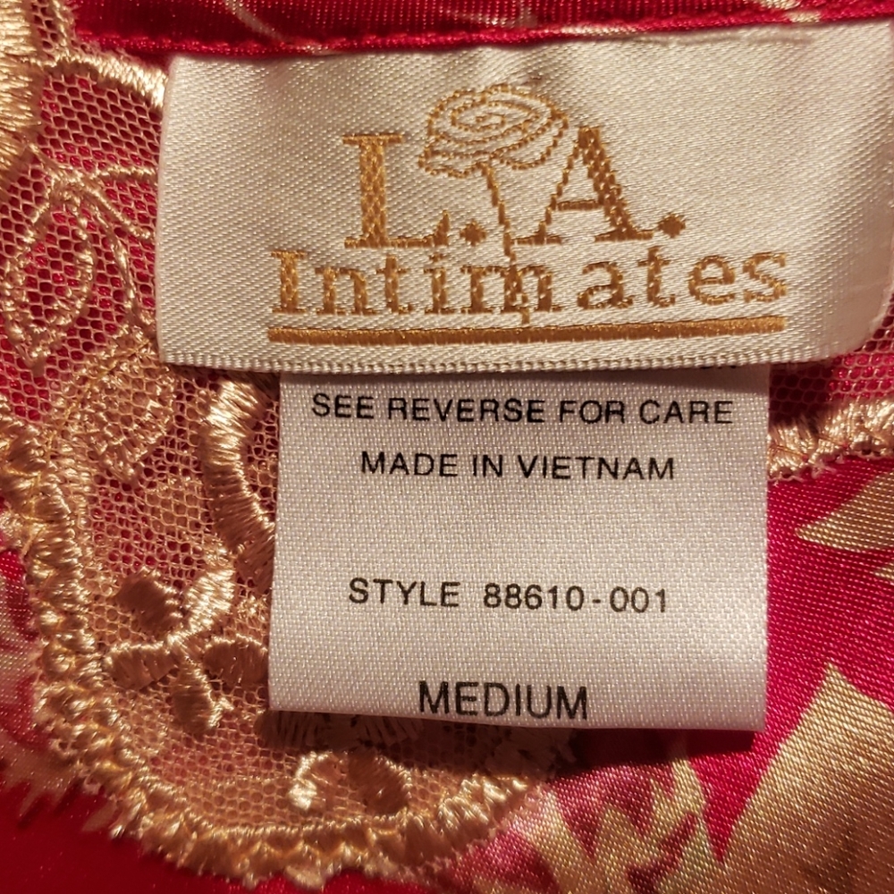 L.A. Intimates Rose Print Nightgown/Slip - Picture 6 of 7